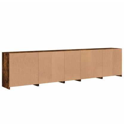 Dressoir Met Led-Verlichting 283,5X37X67 Cm Kleur Gerookt eiken