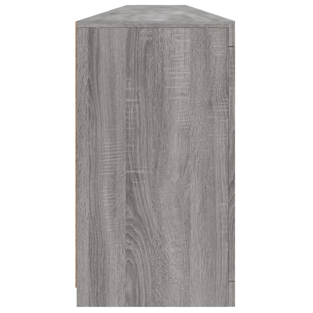 Dressoir Met Led-Verlichting 283X37X67 Cm Eiken Grijs sonoma