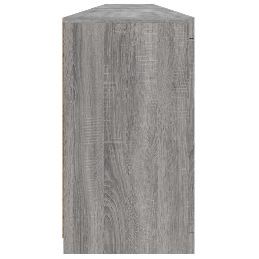 Dressoir Met Led-Verlichting 283X37X67 Cm Eiken Grijs sonoma