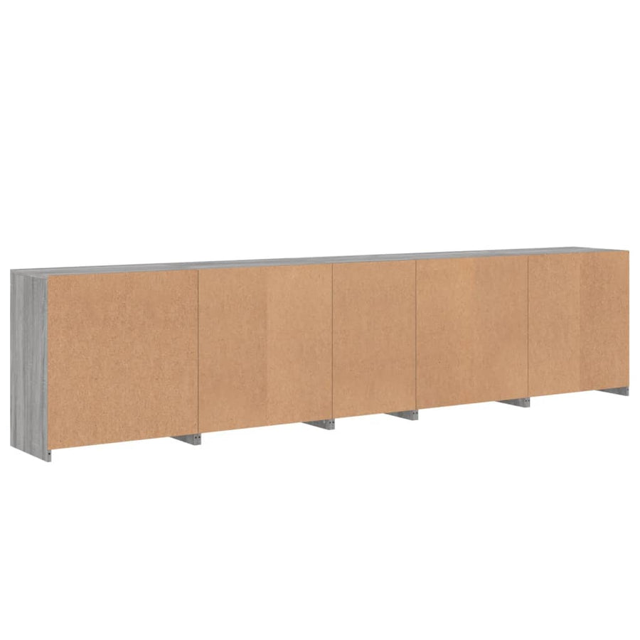 Dressoir Met Led-Verlichting 283X37X67 Cm Eiken Grijs sonoma