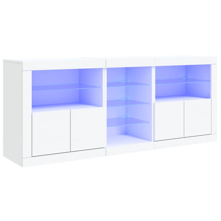 Dressoir Met Led-Verlichting 62X37X67 Cm Wit