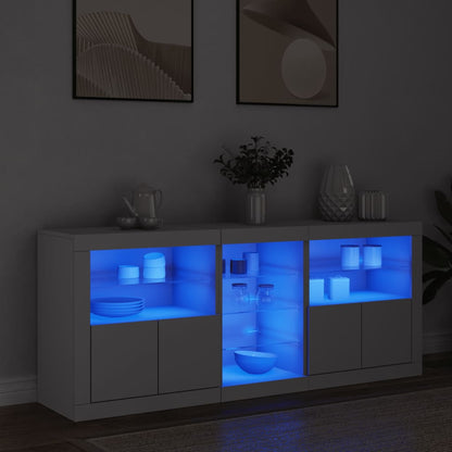 Dressoir Met Led-Verlichting 62X37X67 Cm Wit