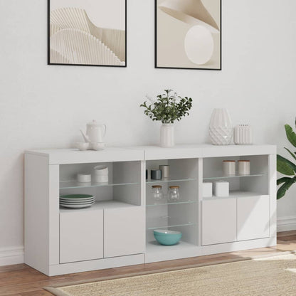 Dressoir Met Led-Verlichting 62X37X67 Cm Wit