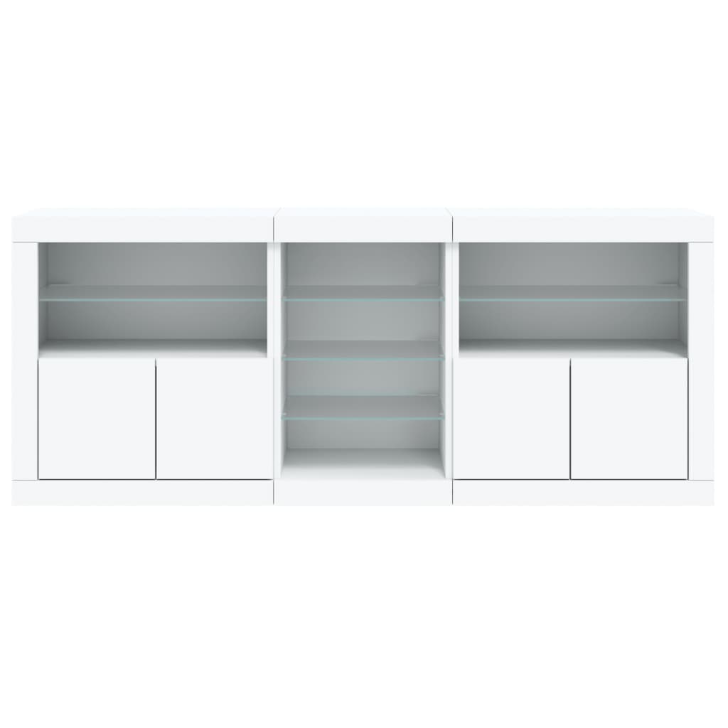 Dressoir Met Led-Verlichting 62X37X67 Cm Wit