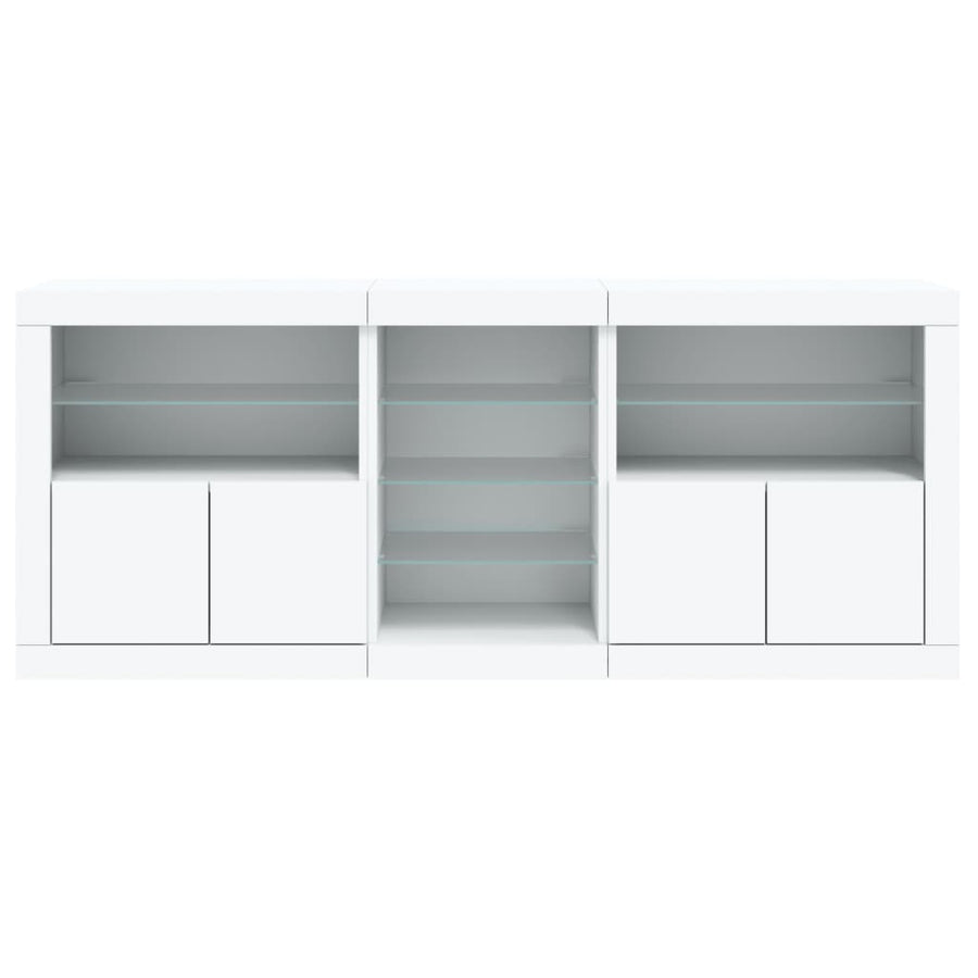 Dressoir Met Led-Verlichting 62X37X67 Cm Wit