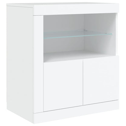Dressoir Met Led-Verlichting 62X37X67 Cm Wit