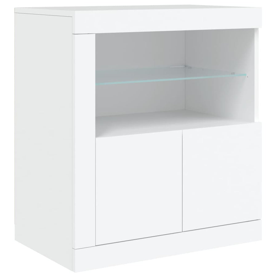 Dressoir Met Led-Verlichting 62X37X67 Cm Wit