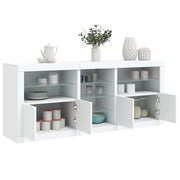 Dressoir 162x37x67 cm wit met LED