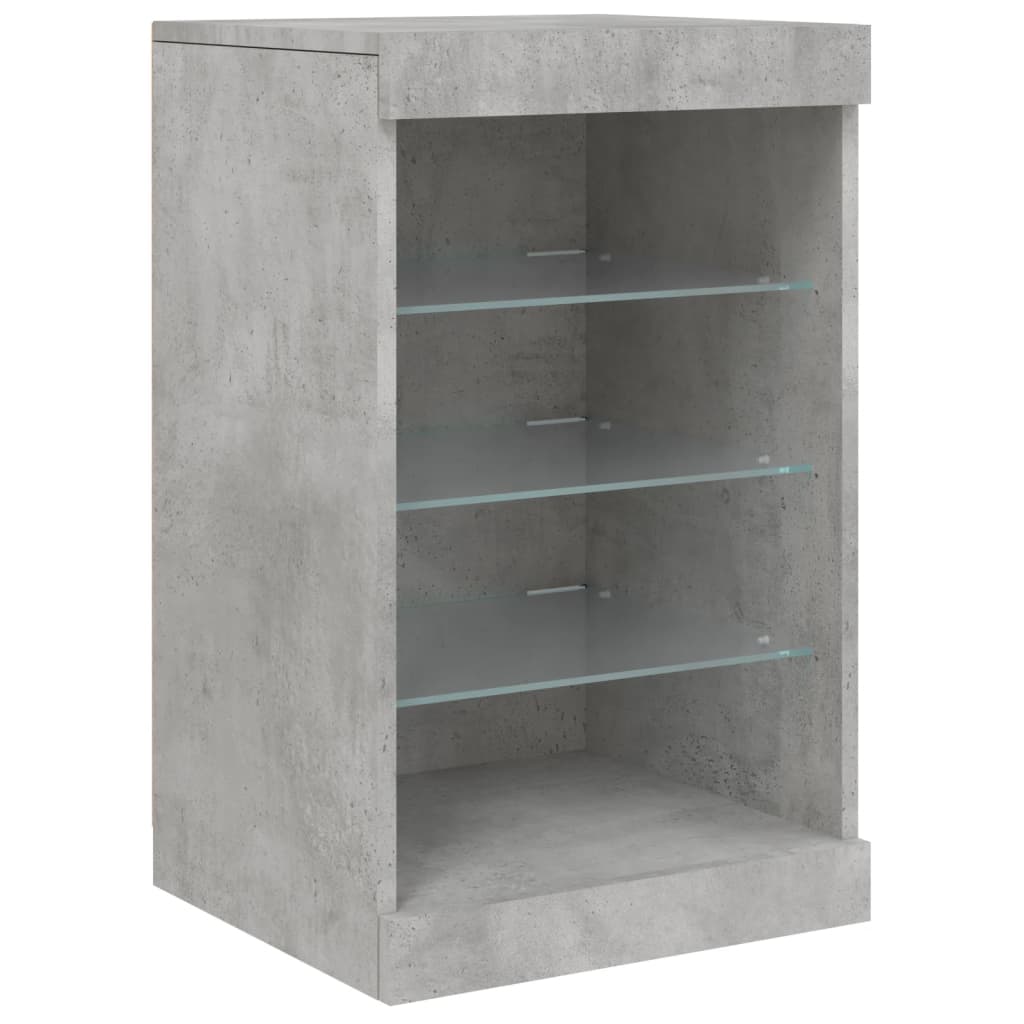 Dressoir Met Led-Verlichting 62X37X67 Cm Betongrijs
