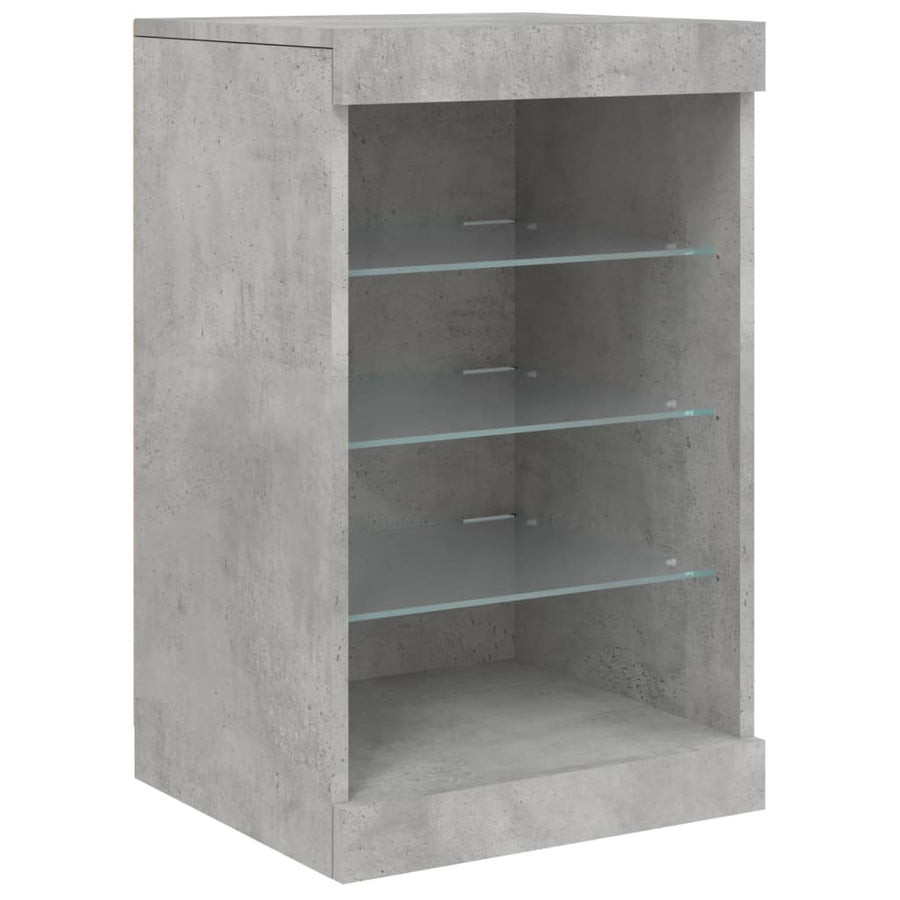 Dressoir Met Led-Verlichting 62X37X67 Cm Betongrijs