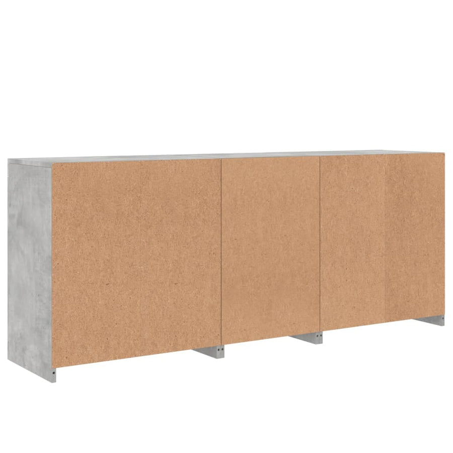 Dressoir Met Led-Verlichting 62X37X67 Cm Betongrijs