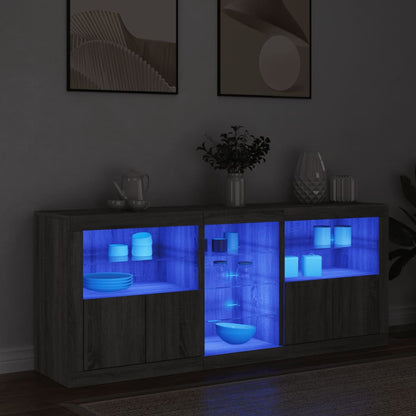 Dressoir Met Led-Verlichting 62X37X67 Cm Grijs sonoma