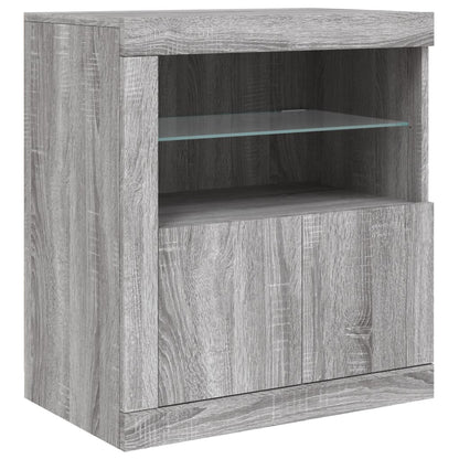 Dressoir Met Led-Verlichting 62X37X67 Cm Grijs sonoma