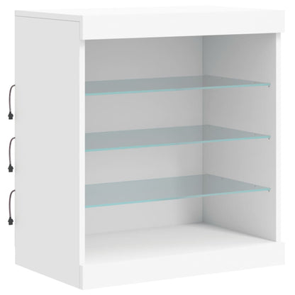 Dressoir Met Led-Verlichting 8,5X37X67 Cm Wit