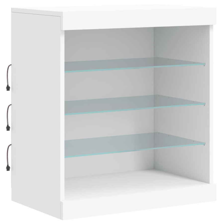 Dressoir Met Led-Verlichting 8,5X37X67 Cm Wit
