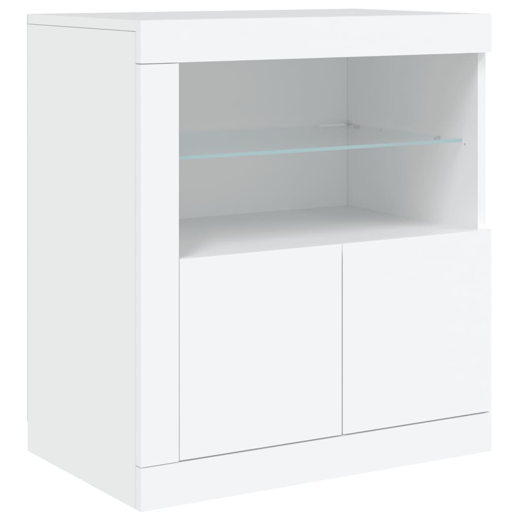 Dressoir Met Led-Verlichting 8,5X37X67 Cm Wit