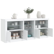 Dressoir 181,5x37x67 cm wit LED