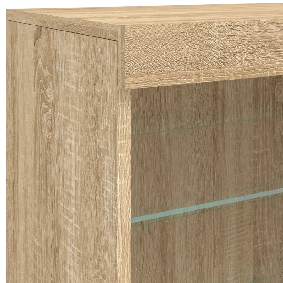 Dressoir Met Led-Verlichting 8,5X37X67 Cm Kleurig Sonoma eiken