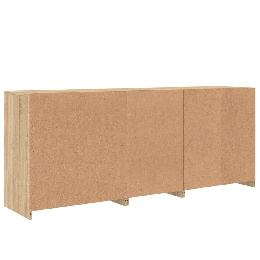 Dressoir Met Led-Verlichting 8,5X37X67 Cm Kleurig Sonoma eiken