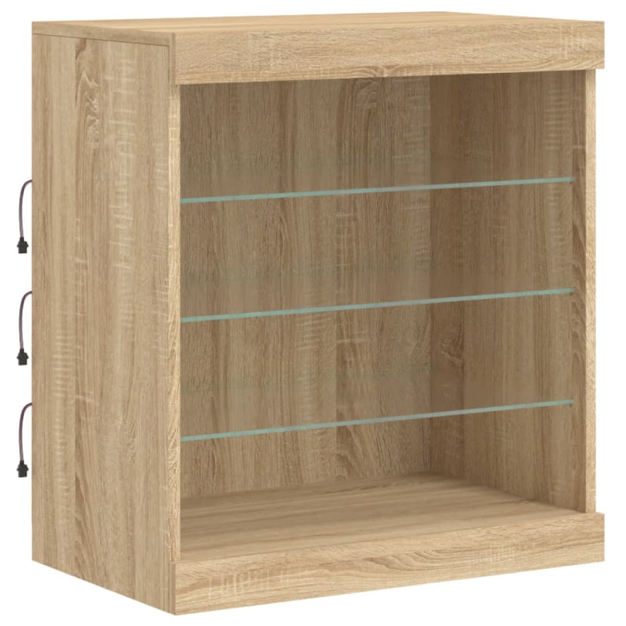 Dressoir Met Led-Verlichting 8,5X37X67 Cm Kleurig Sonoma eiken