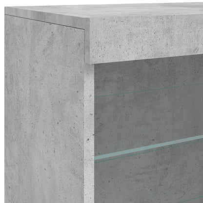 Dressoir Met Led-Verlichting 8,5X37X67 Cm Betongrijs