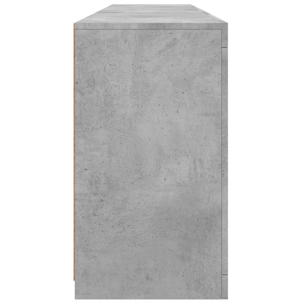 Dressoir Met Led-Verlichting 8,5X37X67 Cm Betongrijs