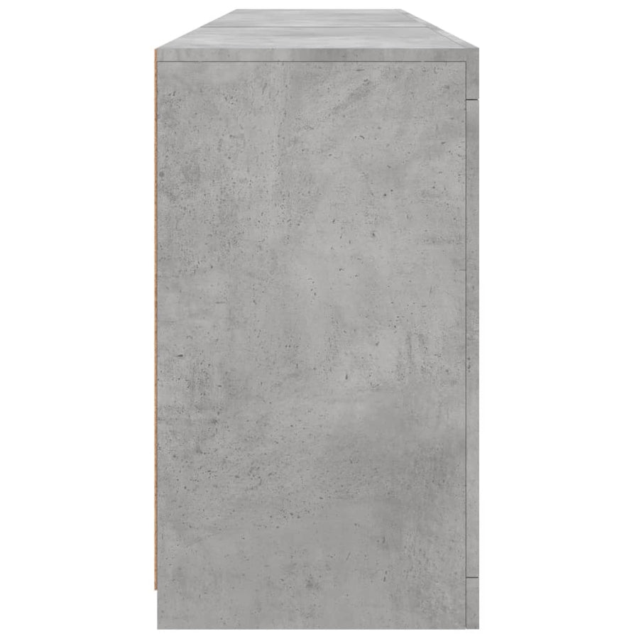 Dressoir Met Led-Verlichting 8,5X37X67 Cm Betongrijs