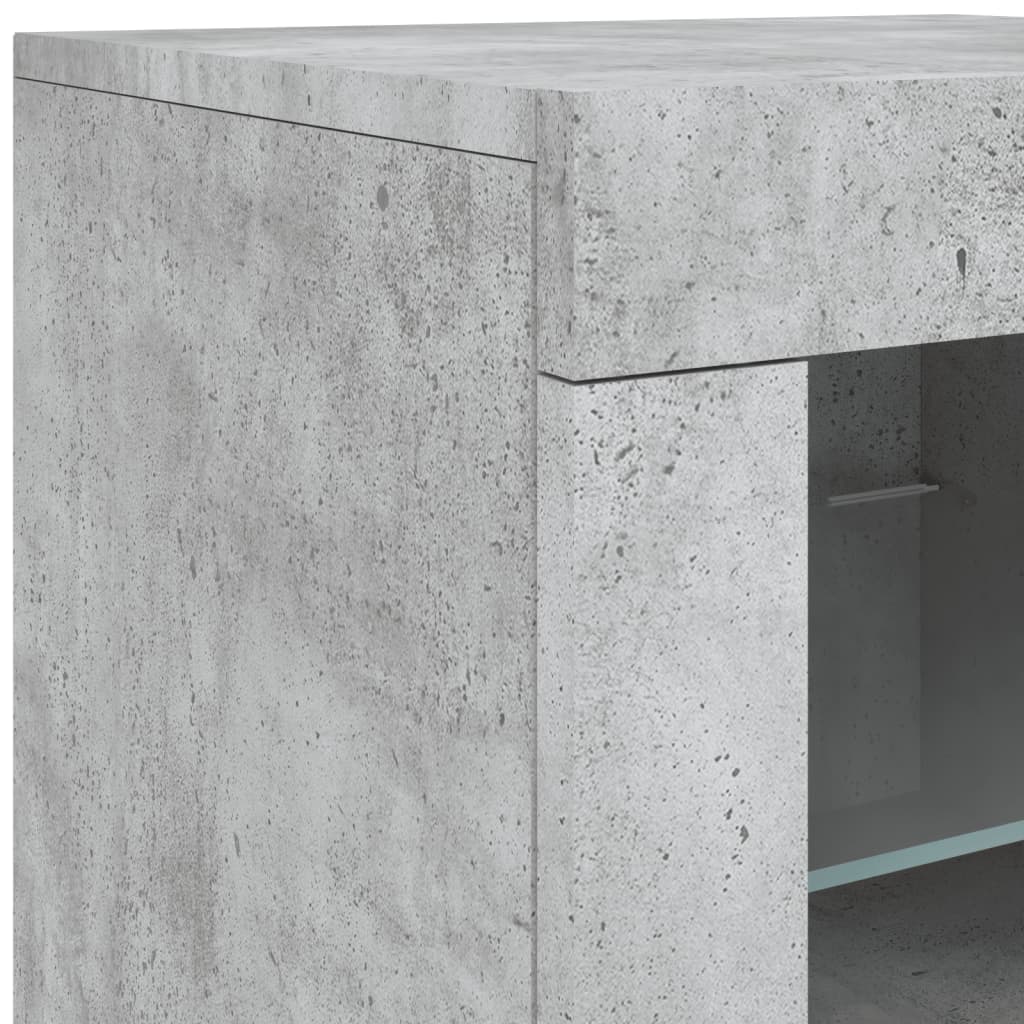 Dressoir Met Led-Verlichting 8,5X37X67 Cm Betongrijs