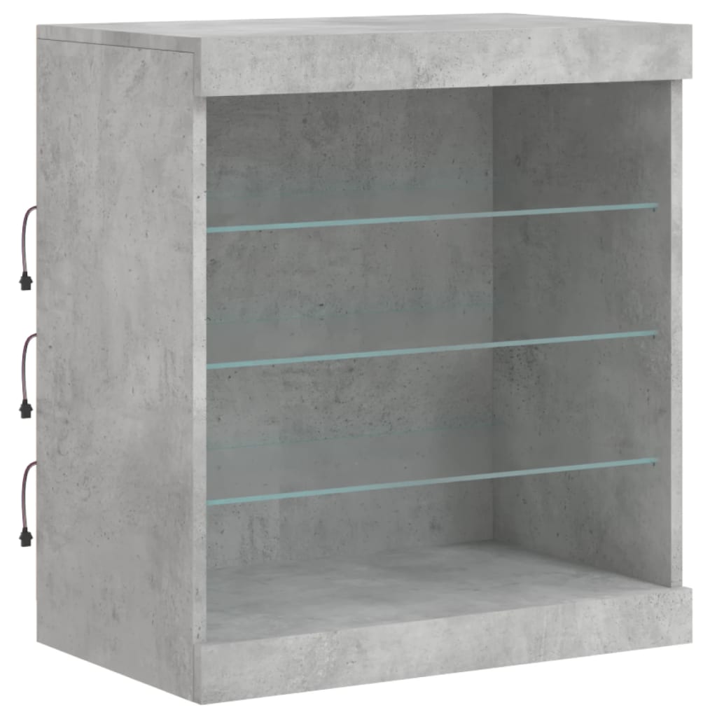 Dressoir Met Led-Verlichting 8,5X37X67 Cm Betongrijs