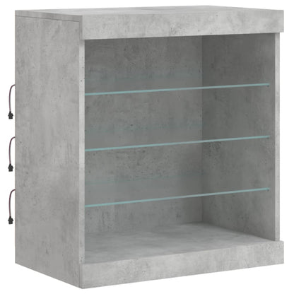 Dressoir Met Led-Verlichting 8,5X37X67 Cm Betongrijs