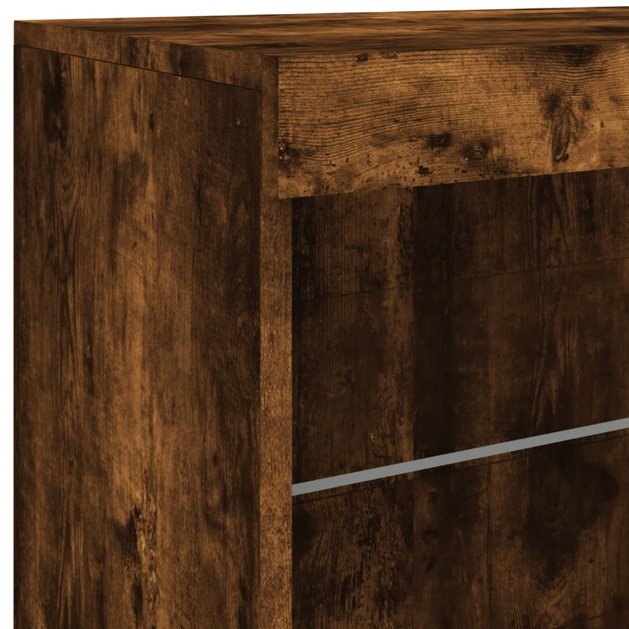 Dressoir Met Led-Verlichting 8,5X37X67 Cm Kleur Gerookt eiken
