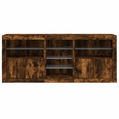 Dressoir Met Led-Verlichting 8,5X37X67 Cm Kleur Gerookt eiken