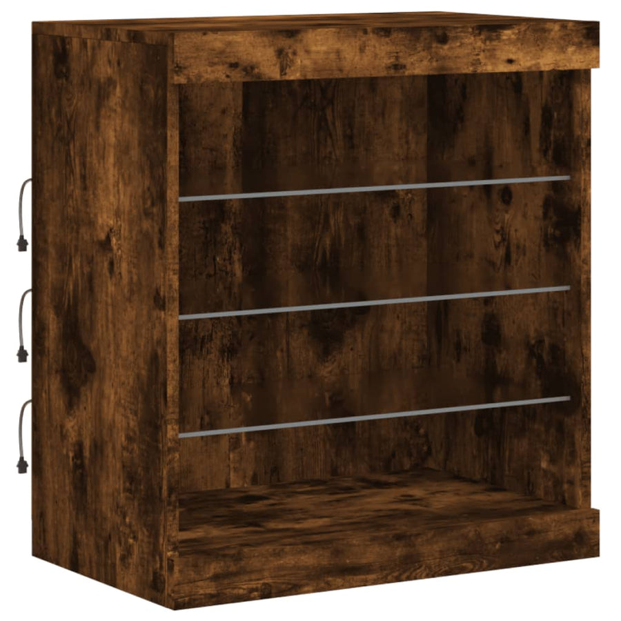 Dressoir Met Led-Verlichting 8,5X37X67 Cm Kleur Gerookt eiken