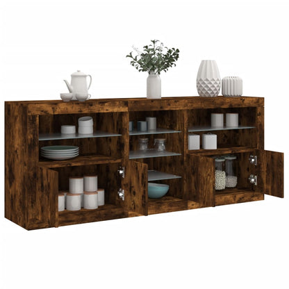 Dressoir Met Led-Verlichting 8,5X37X67 Cm Kleur Gerookt eiken