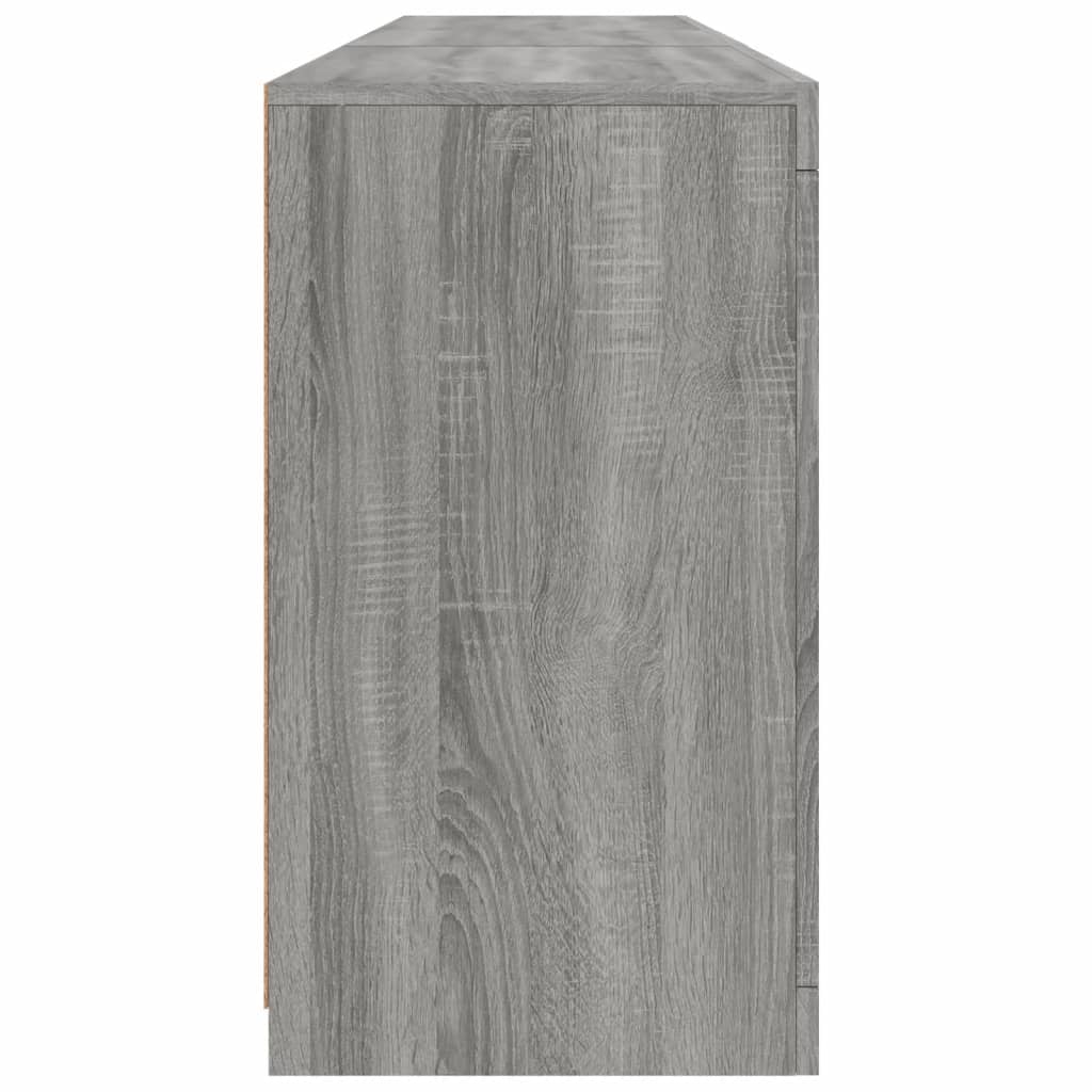 Dressoir Met Led-Verlichting 8,5X37X678 Cm Eiken Grijs sonoma