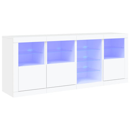 Dressoir Met Led-Verlichting 64X37X67 Cm Wit