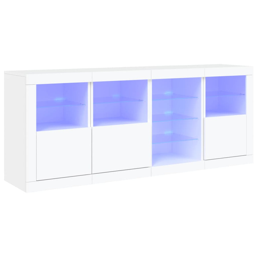 Dressoir Met Led-Verlichting 64X37X67 Cm Wit