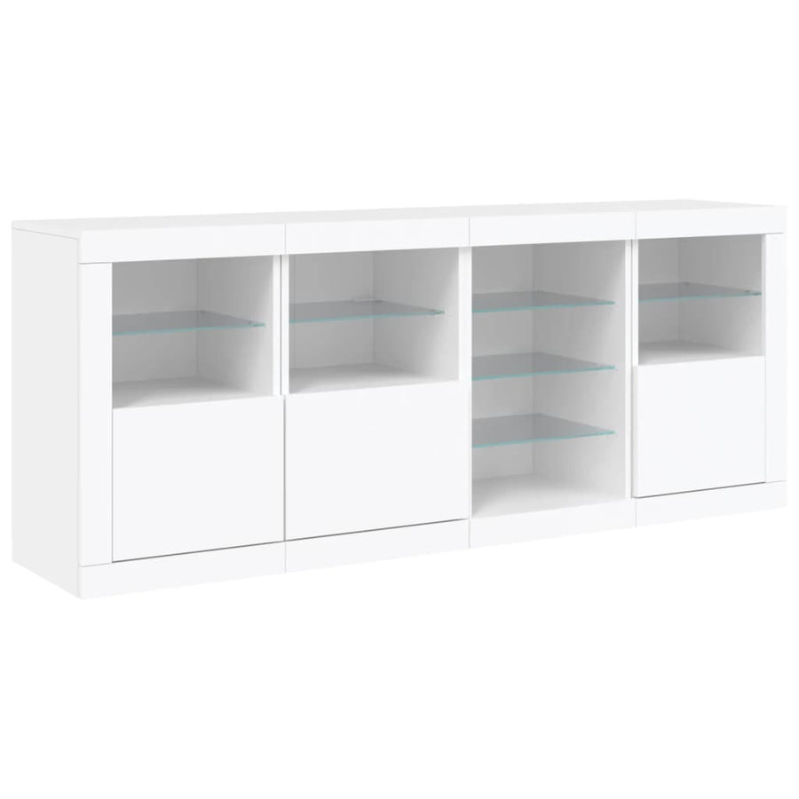 Dressoir Met Led-Verlichting 64X37X67 Cm Wit