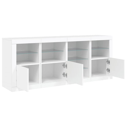 Dressoir Met Led-Verlichting 64X37X67 Cm Wit