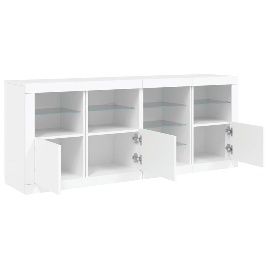Dressoir Met Led-Verlichting 64X37X67 Cm Wit