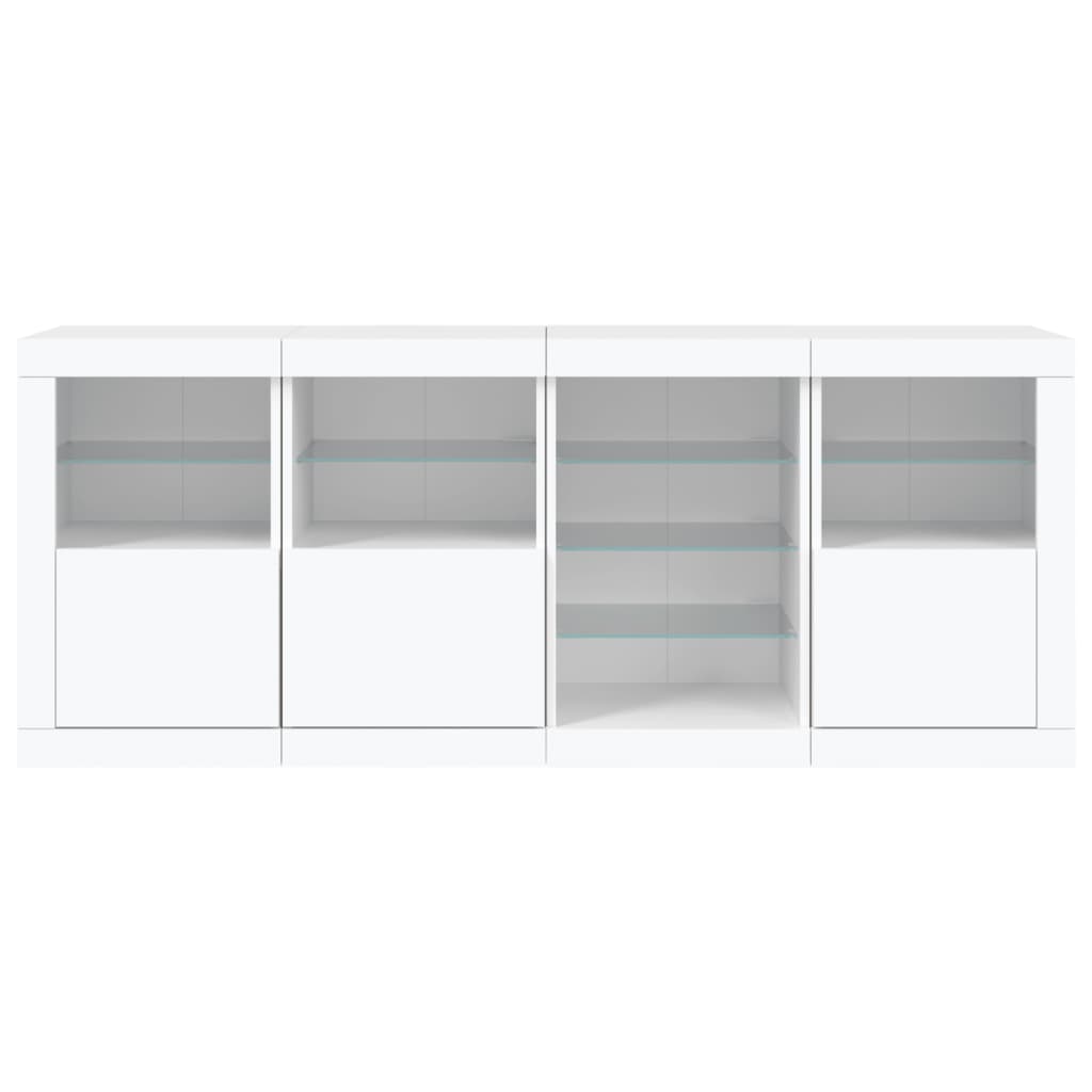 Dressoir Met Led-Verlichting 64X37X67 Cm Wit