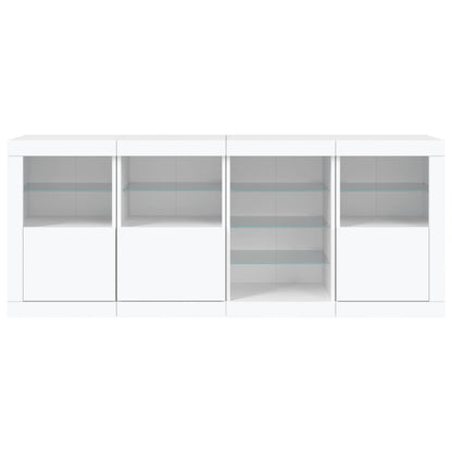 Dressoir Met Led-Verlichting 64X37X67 Cm Wit