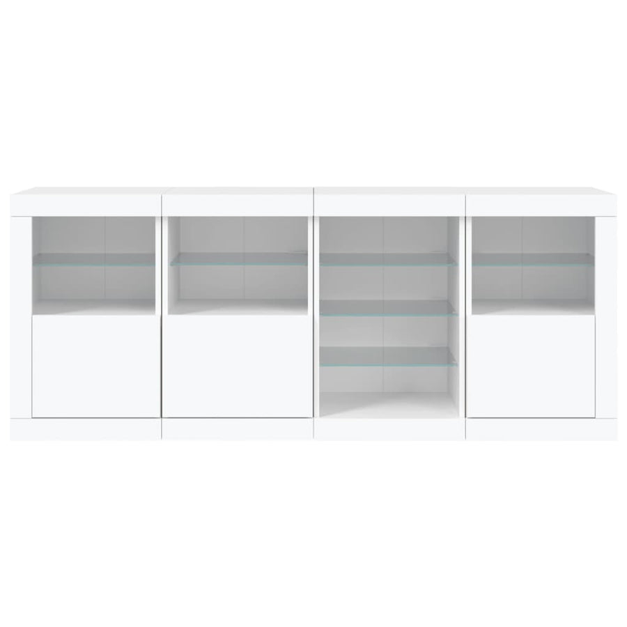 Dressoir Met Led-Verlichting 64X37X67 Cm Wit