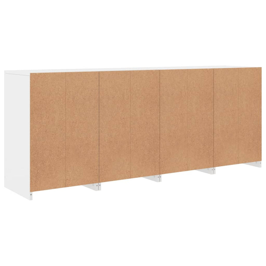 Dressoir Met Led-Verlichting 64X37X67 Cm Wit