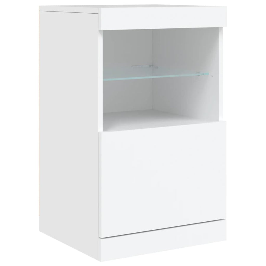 Dressoir Met Led-Verlichting 64X37X67 Cm Wit