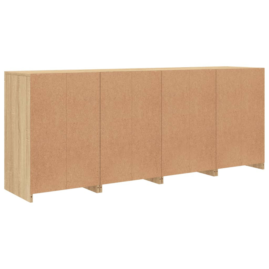 Dressoir Met Led-Verlichting 64X37X67 Cm Kleurig Sonoma eiken