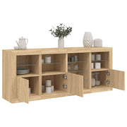 Dressoir 164x37x67 cm sonoma eiken LED