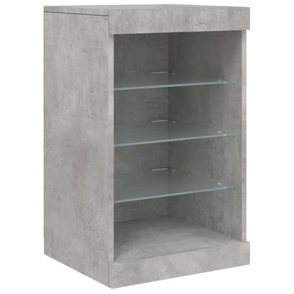Dressoir Met Led-Verlichting 64X37X67 Cm Betongrijs