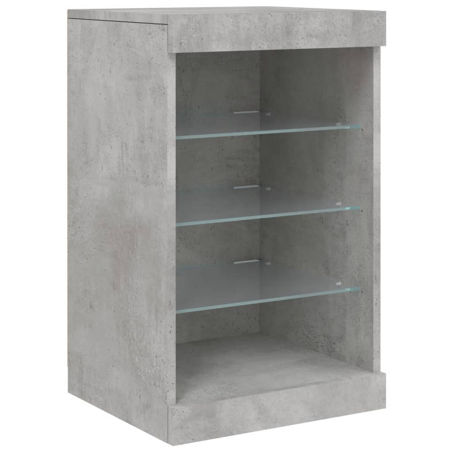 Dressoir Met Led-Verlichting 64X37X67 Cm Betongrijs