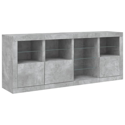 Dressoir Met Led-Verlichting 64X37X67 Cm Betongrijs
